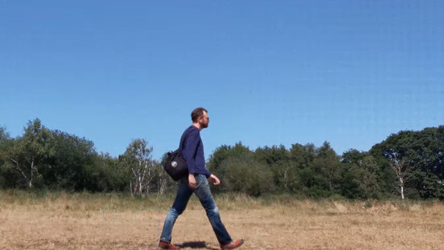 Walking across Wanstead Flats with a concertina in its bag.